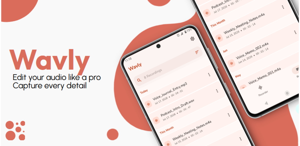 Wavly App Feature Graphic